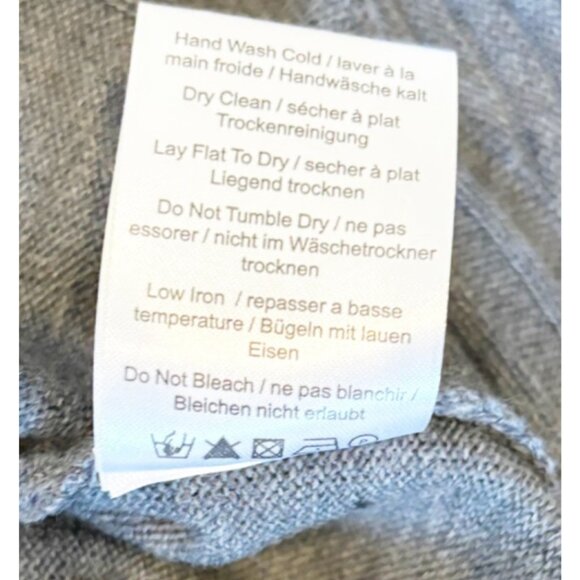 Krimson Klover 100% Wool Gray V-Neck Sweater Size Large - Picture 5 of 7